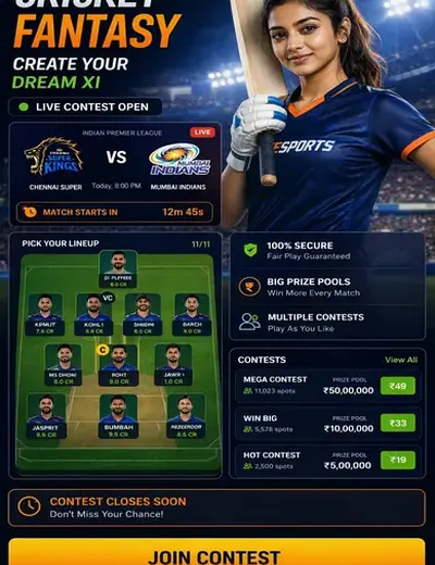 Play24 (play 24) fantasy cricket & matchday visual 3